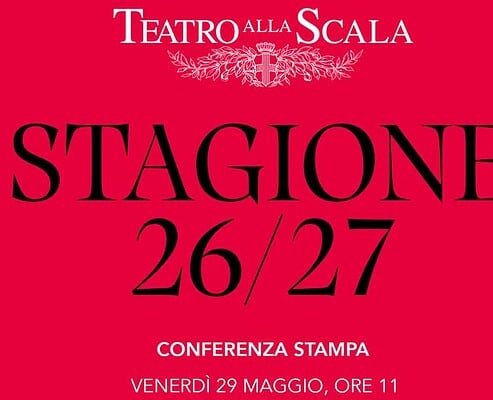 Stagione teatrale 26/27 - Le Salon Musical Immagine promozionale della stagione teatrale 26/27 al Teatro alla Scala, con dettagli sulla confere.