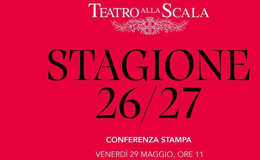 Stagione teatrale 26/27 - Le Salon Musical Immagine promozionale della stagione teatrale 26/27 al Teatro alla Scala, con dettagli sulla confere.